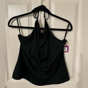 New York & Company Elegant Black Halter Top
